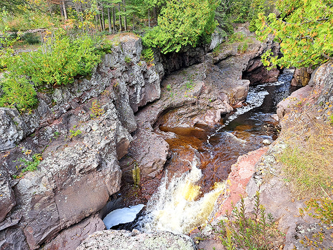 Narrow gorge, big impact! It's like Mother Nature decided to create her own natural water park. Hold onto your hats! Photo credit: Shirley Alex