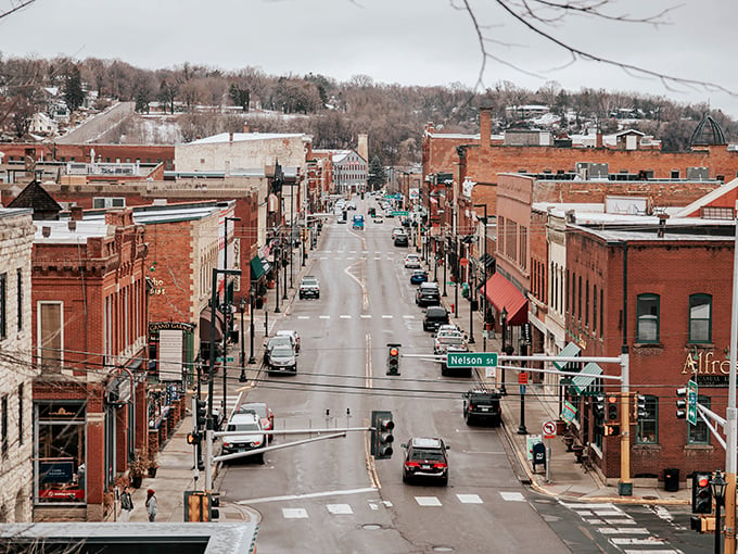 Stillwater's Main Street: A colorful tapestry of shops that'll make you wonder if you've stumbled into a Wes Anderson film set.