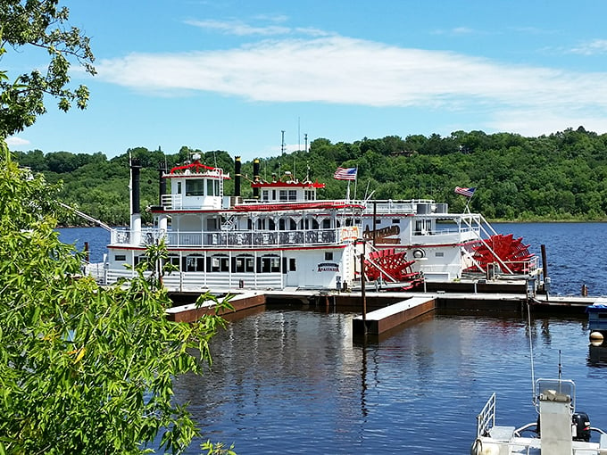 The St. Croix River lazily meanders by, as if it too is window shopping along Stillwater's picturesque waterfront.