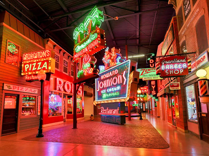 "Bright lights, big nostalgia! This neon wonderland is like Times Square's eccentric, history-buff cousin."