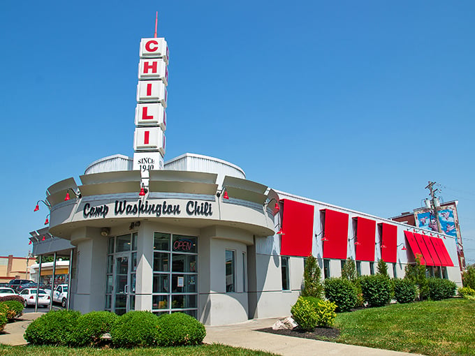 Camp Washington Chili: A neon-lit beacon of deliciousness! This retro chili palace is like stepping into a time machine – with better food.