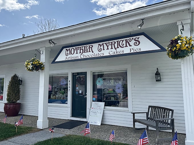 Sweetness blooms at Mother Myrick's! This pristine confectionery could make even Mary Poppins say, "Oh, how perfectly delightful!"