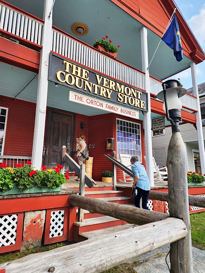 Norman Rockwell meets Candyland! The Vermont Country Store's iconic facade promises a journey through America's sweet history.