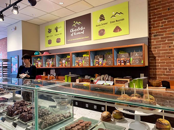 Cocoa artistry on display! Lake Champlain Chocolates elevates sweets to an art form in this sleek, modern shop.