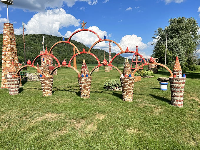 Whimsical wonderland alert! These arches are like rainbow bridges to a world where imagination runs wild.