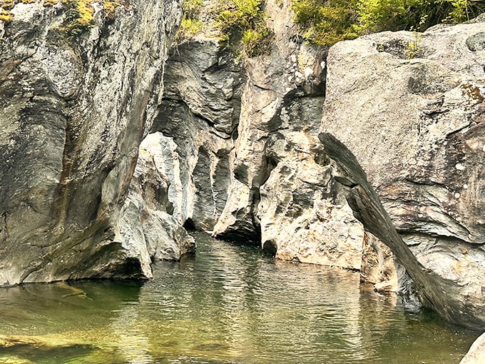 Nature's own water park! Huntington Gorge's smooth rocks and emerald pools are like a geological work of art. Just don't expect a lifeguard on duty!