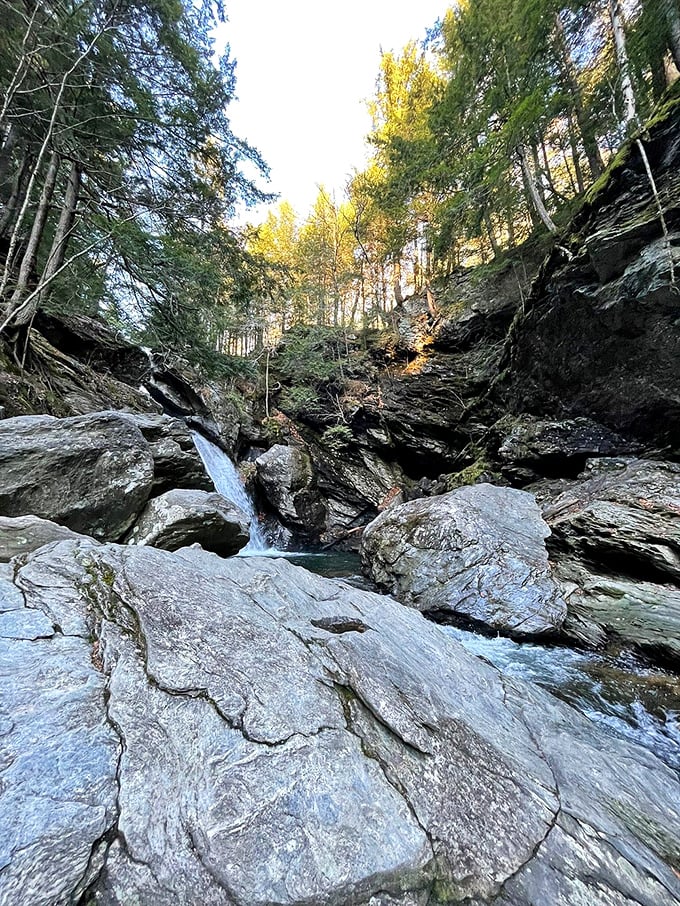 Bingham Falls: Nature's own water slide extravaganza. No lines, no height restrictions, just pure, unadulterated fun (and maybe a few shivers).