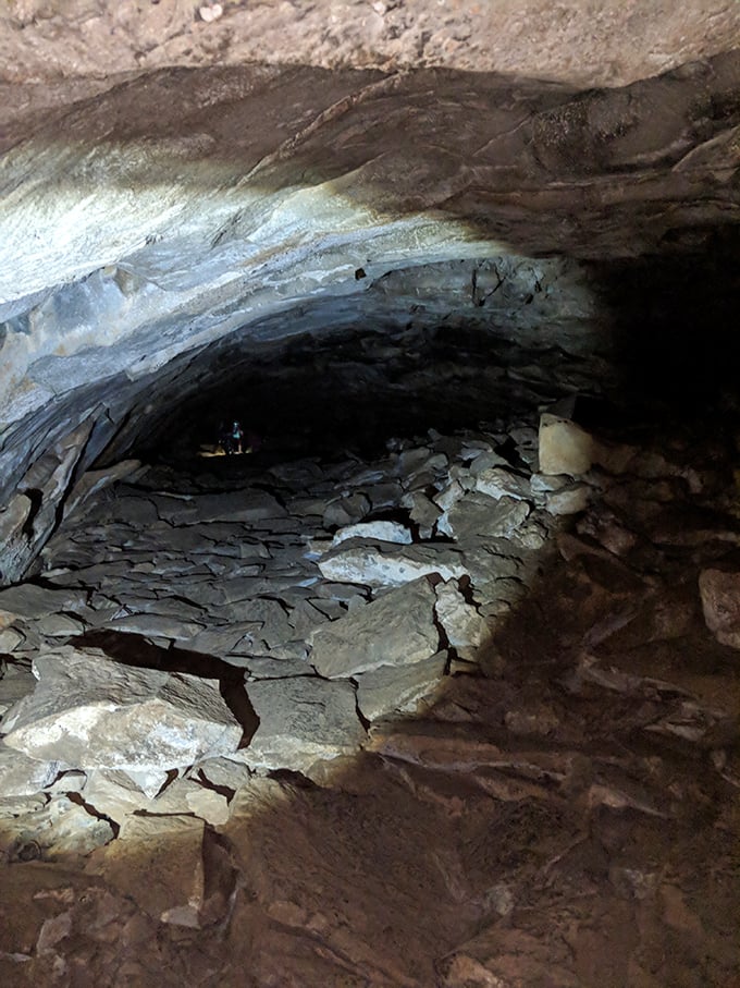 Shine bright like a... headlamp! These cave explorers are lighting up the underground like it's a subterranean disco. Lava lamps not included.