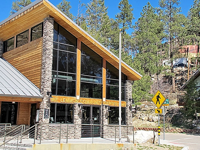 Community spirit reaches new heights at the Mt. Lemmon Community Center. It's where locals gather to swap tall tales and even taller hiking stories.