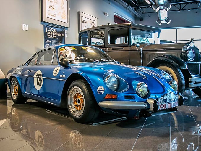 This blue beauty could outrun your midlife crisis! The Alpine-Renault A110 is proof that Europeans know how to make cars both stylish and speedy.