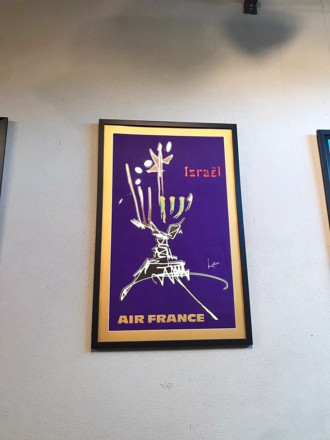 This Air France poster is a groovy blast from the past. It's got more flower power than a hippie's VW bus!