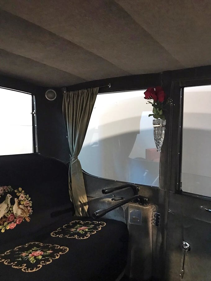 Peek inside this vintage ride and you'll find it's fancier than most modern living rooms. Talk about traveling in style!