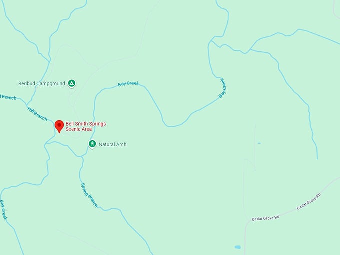 16 bell smith springs scenic area map