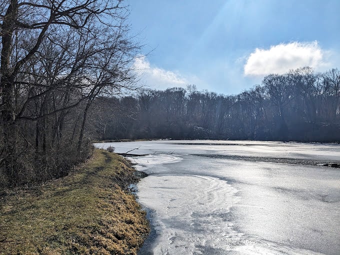 "Ice, ice baby! This frozen river scene is so cool, it puts your freezer's ice maker to shame."