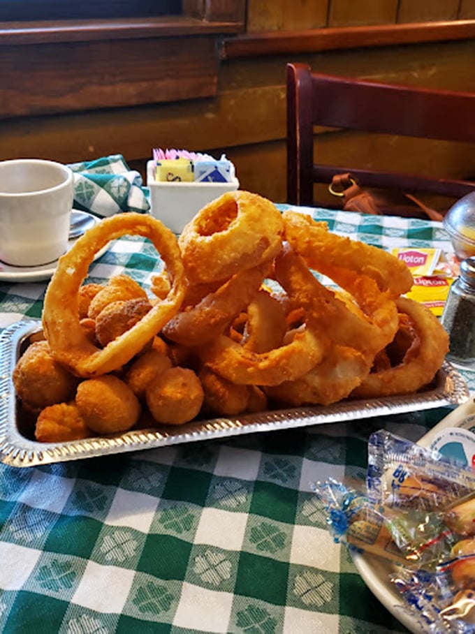 Onion rings or edible halos? Either way, these crispy circles of joy are a religious experience for your taste buds.