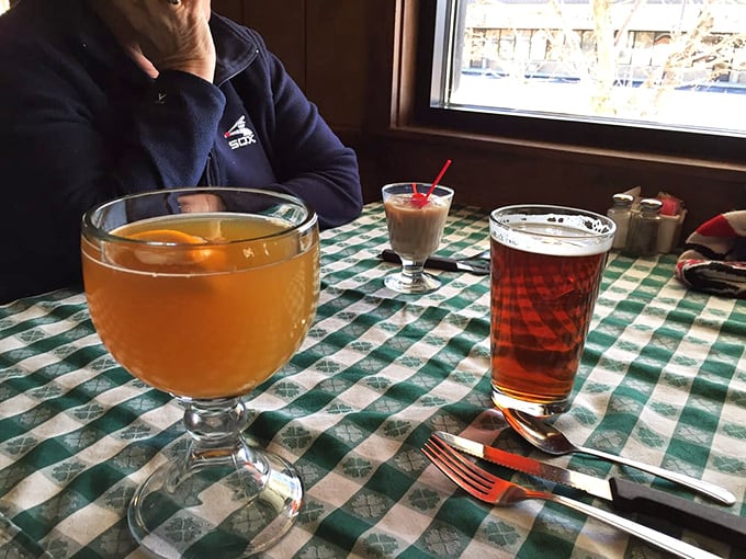 Decisions, decisions... A frosty Blue Moon to wash down that hearty meal, or stick with water and miss out on liquid happiness?