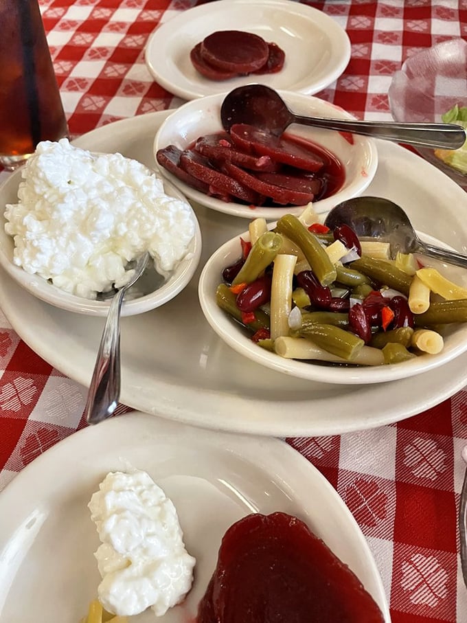 Cottage cheese: The unsung hero of side dishes. It's like edible clouds, only tangier and perfect for balancing out rich flavors.