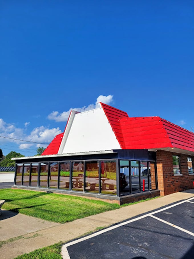 Red roof, can't lose! This retro diner promises comfort food that'll make your taste buds do the cha-cha. Just don't blame us if you start craving milkshakes at midnight.