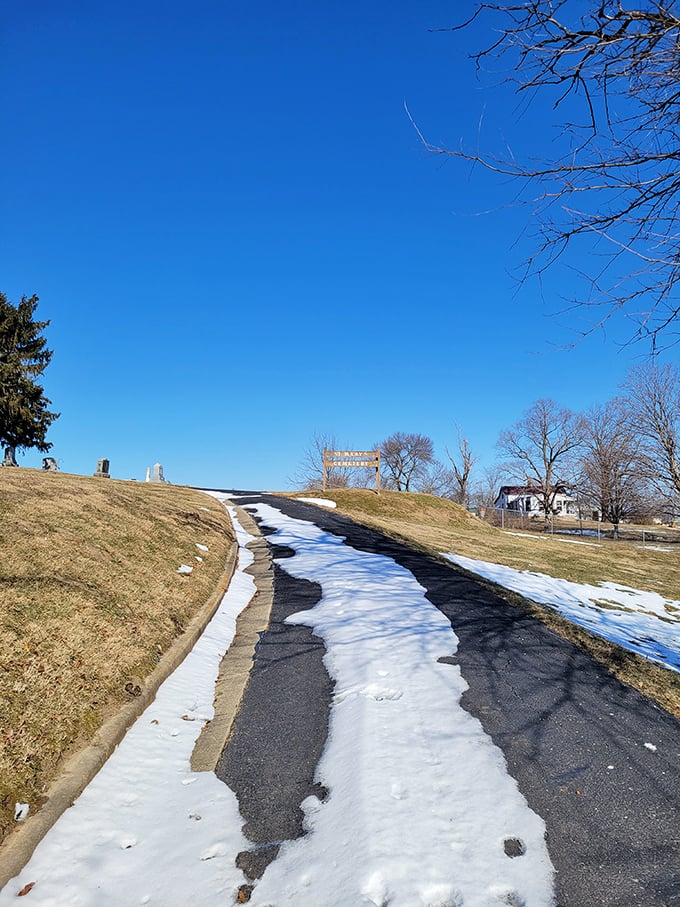 Sleepy hollow or hidden gem? This winding path through Oak Hill Cemetery is hauntingly beautiful. Edgar Allan Poe would be proud – and probably a little spooked.