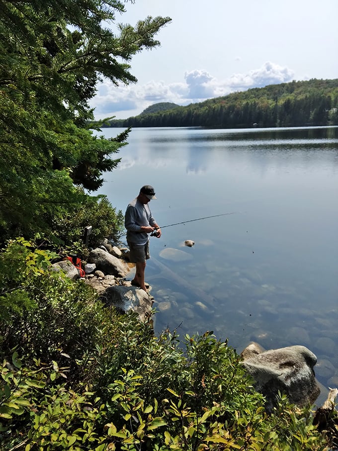 Fishing or meditation? Why not both? This serene spot is perfect for catching dinner or just catching your breath.