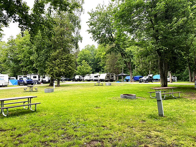 Campsite goals: Where 'room with a view' means waking up to whispering pines and Lake Superior's morning melody.