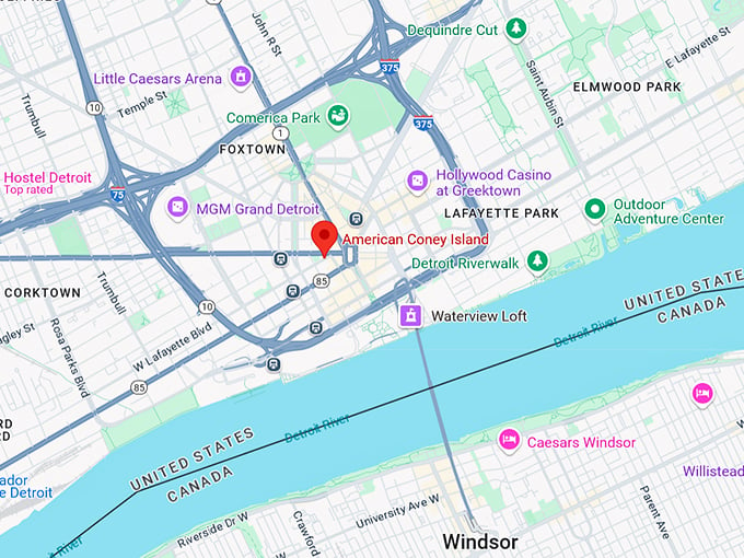 16. american coney island map