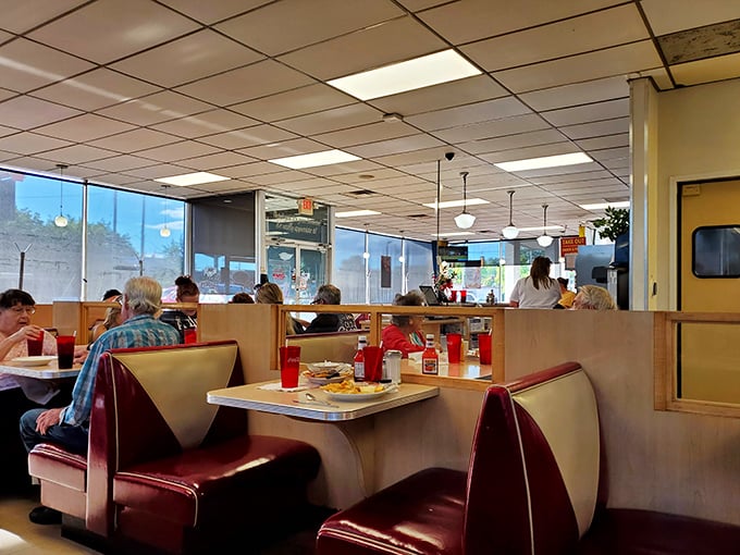 These booths aren't just seats, they're front-row tickets to the greatest show on earth: breakfast, lunch, and dinner at Starlite.