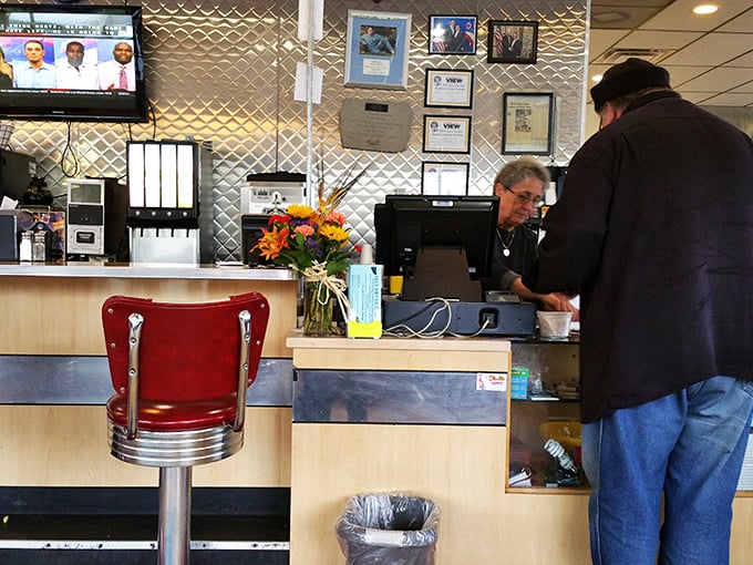 At this counter, every stool is a front-row seat to culinary magic. It's where coffee cups never run dry and conversation always flows.