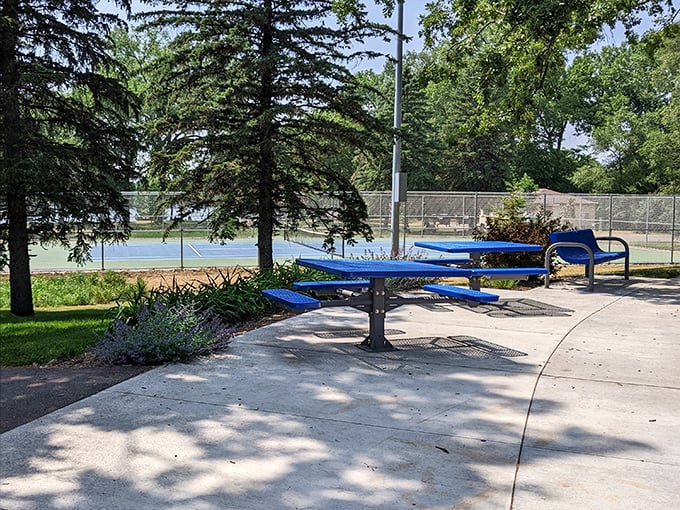 Picnic tables with a view – because even your sandwich deserves a lake house getaway.