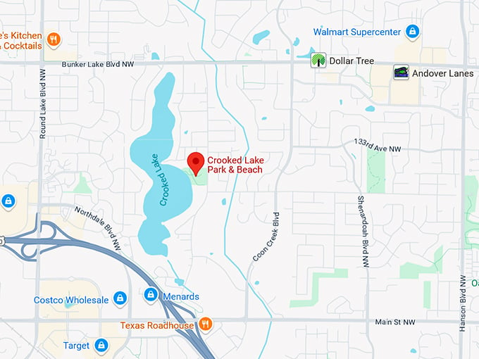 16. crooked lake park & beach map