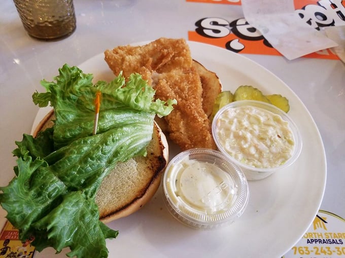 Who says you can't have it all? This plate proves you can enjoy your greens and eat your fried fish sandwich too!