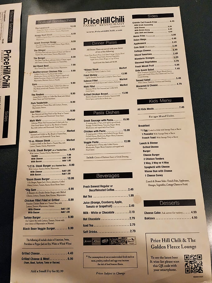 Decisions, decisions! This menu is like a greatest hits album of comfort food classics. Warning: May induce hunger pangs.