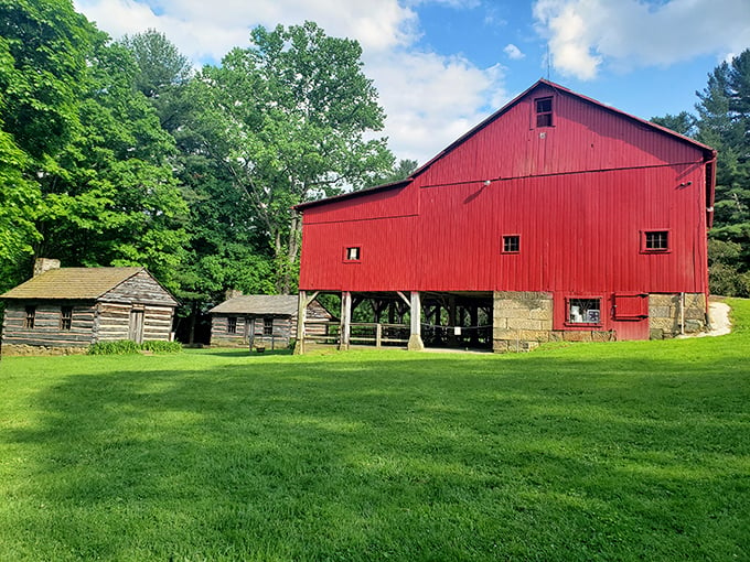 This isn't your average barn raising! The big red beauty stands tall, surrounded by history and enough Instagrammable moments to make your followers jealous.