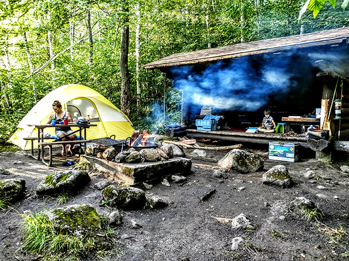 Glamping goals! Who needs five stars when you've got a million twinkling overhead at this cozy campsite?