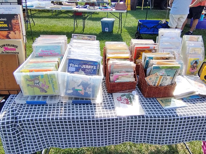 A bookworm's buffet! From classic cookbooks to vintage comics, this stall is serving up a feast for the literary mind.