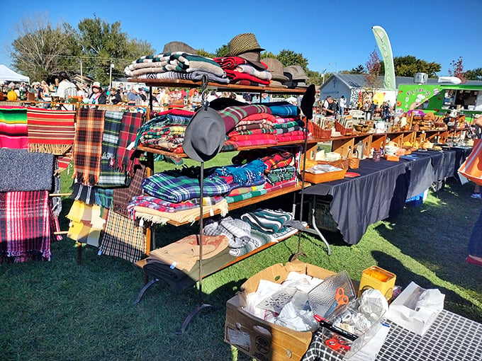 Wrap yourself in history! These colorful textiles and hats aren't just accessories; they're wearable stories waiting to be told.