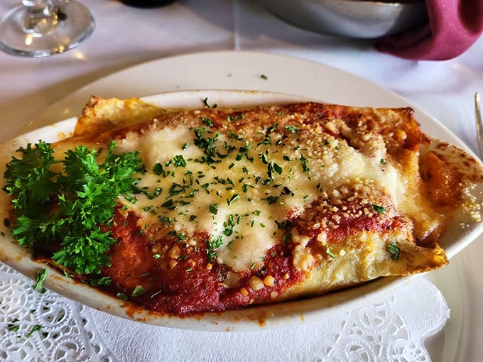 Cannelloni that's dressed to impress! This saucy number is like a warm hug for your taste buds, Italian-style.