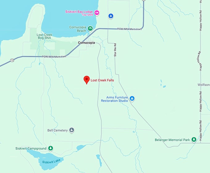 16. lost creek falls map