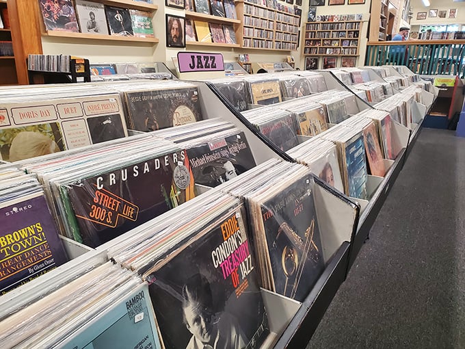 Groove is in the heart – and on these shelves! Flip through history one record at a time in this vinyl paradise.