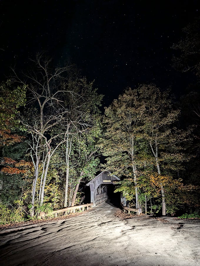 Night owls and thrill-seekers, this one's for you! Emily's Bridge after dark is spookier than a marathon of Stephen King movies.