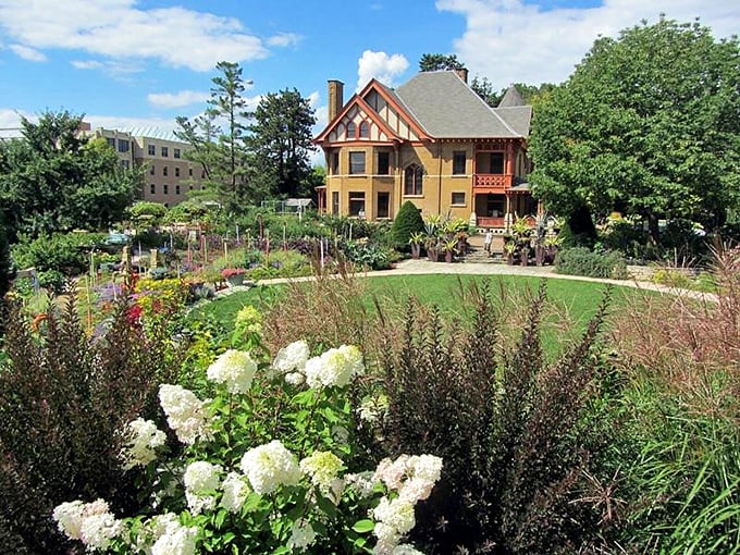 Campus detour that blooms with surprises. It's a horticultural highway to happiness.