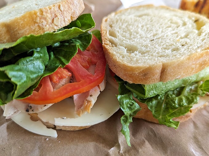 Fresh ingredients shine in this classic sandwich, proving sometimes the simplest combinations make the most memorable meals. Photo credit: Dan Sternick