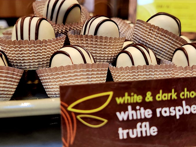 White raspberry truffles, oh my! These elegant morsels are like edible jewelry, too pretty to eat (but we will anyway).