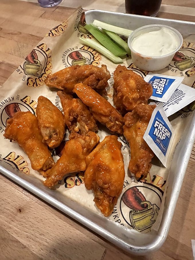 Crispy, saucy wings prove that even in seafood paradise, sometimes you just need a perfectly executed classic. Photo credit: Lou C.