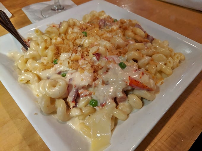 Mac and cheese reaches new heights with tender lobster meat and a creamy blend of cheeses that would make any New Englander proud. Photo credit: Jessie Johnson