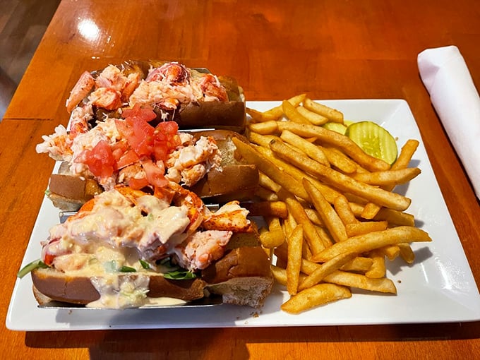 These lobster rolls aren't just sandwiches - they're edible love letters to the Maine coast, served with golden fries. Photo credit: Rom A.