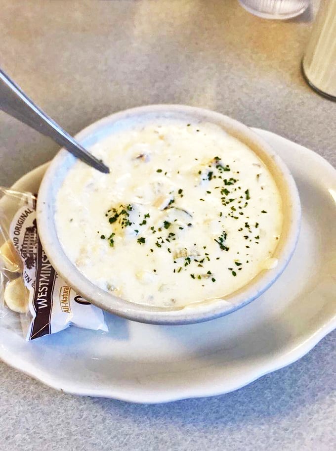 Creamy, dreamy, and perfectly seasoned - this clam chowder isn't just soup, it's a warm hug in a bowl. Photo credit: Briana A.