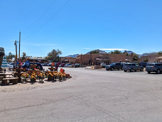 Tubac's skyline: Where the mountains meet charming adobe architecture. It's like a 3D postcard you can walk through!