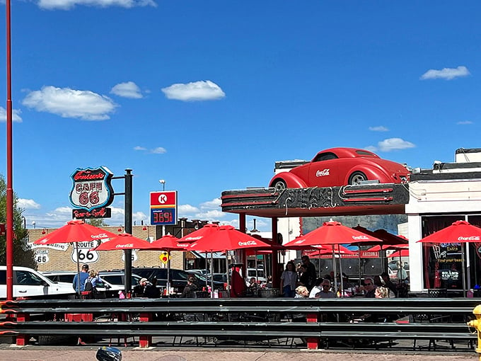 Holy hot rods! This place is more American than Uncle Sam riding a bald eagle.