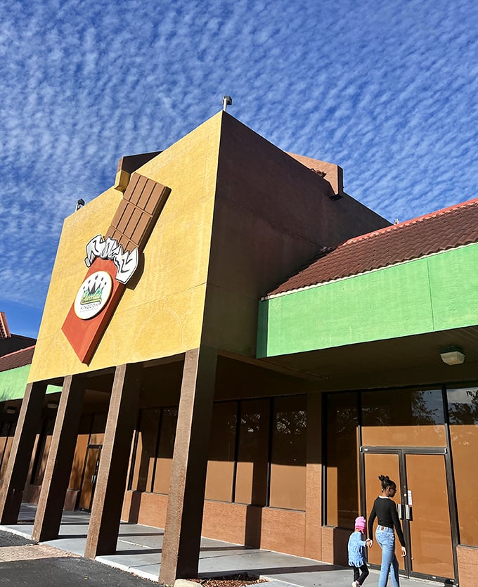 Chocolate dreams come true here. This sunny yellow building houses more cocoa magic than Hogwarts' kitchen during dessert time.